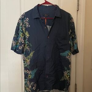Margaritaville Navy Floral Men's Polo Shirt
